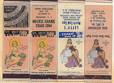 PIN-UP BABES VINTAGE GRAPHIC ART ADVERTISING MATCH BOOK COVERS LOT - K-townConsignments