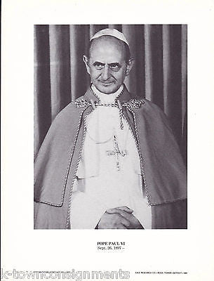Pope Paul VI Catholic Church Leader Vintage Portrait Gallery Poster Photo Print - K-townConsignments