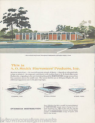 AOSMITH HARVESTONE FARMING SILOS VINTAGE GRAPHIC ADVERTISING SALES BROCHURE - K-townConsignments