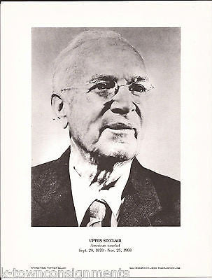 Upton Sinclair The Jungle Writer Vintage Portrait Gallery Poster Photo Print - K-townConsignments