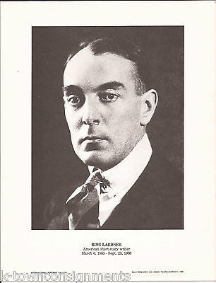 Ring Lardner Short Story Writer Vintage Portrait Gallery Poster Photo Print - K-townConsignments