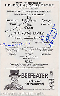 EVA LE GALLIENNE ROSEMARY HARRIS STAGE ACTRESS AUTOGRAPH SIGNED THEATRE PLAYBILL - K-townConsignments
