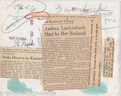 FRED HAMMER CONVICTED ASSAULT & MURDER OF HIS WIFE VINTAGE NEWS PRESS PHOTO LOT - K-townConsignments