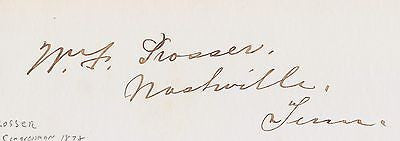 WILLIAM POSSER UNION CIVIL WAR COLONEL & TN CONGRESS ANTIQUE AUTOGRAPH SIGNATURE - K-townConsignments