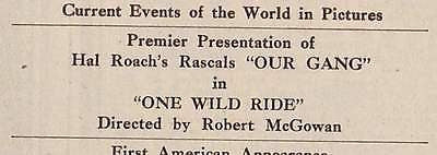 HAL ROACH LITTLE RASCALS EARLY 'OUR GANG' LIVE SHOW HIPPODROME PROGRAM MAGAZINE - K-townConsignments