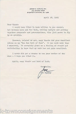 JOE EARLEY TV ACTOR WRITER PRODUCER VINTAGE AUTOGRAPH SIGNED STATIONERY LETTER - K-townConsignments