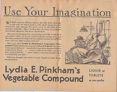 PINKHAM'S VEGETABLE COMPOUND PHARMACUETICAL MEDICINE ADVERTISING BOOK - K-townConsignments