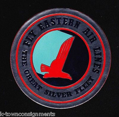EASTERN AIRLINES THE GREAT SILVER FLEET VINTAGE AIRPLANE LUGGAGE TAG STICKER - K-townConsignments