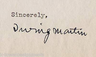 IRVING MARTIN STOCKTON RECORD PUBLISHER VINTAGE AUTOGRAPH SIGNED STATIONERY 1944 - K-townConsignments