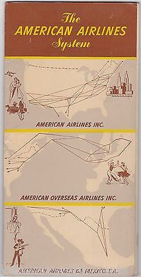 AMERICAN AIRLINES VINTAGE GRAPHIC ADVERTISING BOARDING PACKET W/ FLIGHT NOTES - K-townConsignments