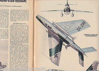 X-15 & REPUBLIC F-84 JET AIRPLANES FLYING REVIEW AVIATION MAGAZINE MAR 1960 - K-townConsignments