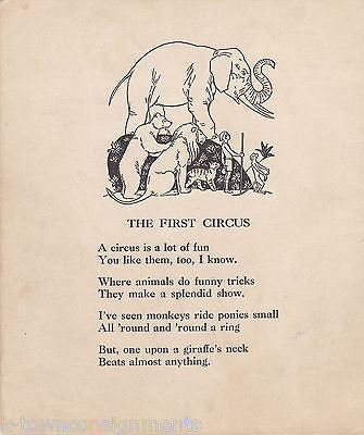 FIRST CIRCUS VINTAGE 1930s ART DECO CHILDREN'S BOOK - K-townConsignments