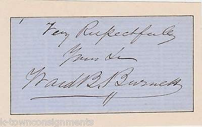WARD BURNETT MEXICAN WAR HERO WOUNDED AT CHURUBUSCO ANTIQUE AUTOGRAPH SIGNATURE - K-townConsignments