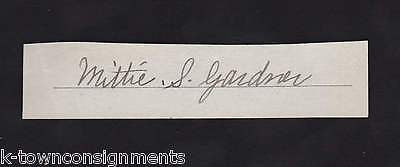 Mrs. JOHN J. GARDNER NJ CONGRESS ATLANTIC CITY VINTAGE AUTOGRAPH SIGNATURE - K-townConsignments