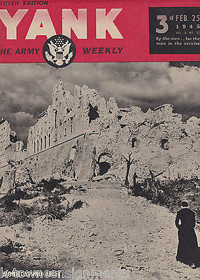 BRITISH EDITION YANK MAGAZINE BABE DIDRIKSON HILDA SIMMS PIN-UP FEB 25 1945 - K-townConsignments