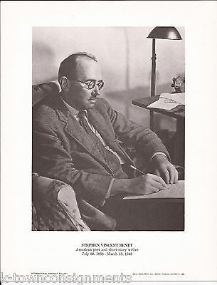 Stephen Vincent Benet American Poet Vintage Portrait Gallery Poster Photo Print - K-townConsignments