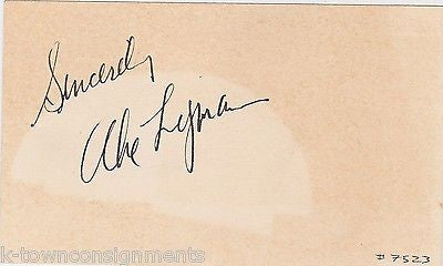 ABE LYMAN GREAT BIG BAND MUSIC LEADER VINTAGE AUTOGRAPH SIGNATURE - K-townConsignments