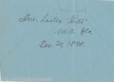 LISTER HILL ALABAMA SENATOR VINTAGE AUTOGRAPH SIGNATURE CLIPPING - K-townConsignments