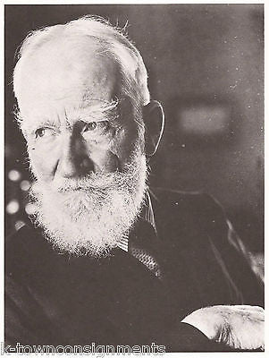 George Bernard Shad Irish Writer Vintage Portrait Gallery Poster Photo Print - K-townConsignments
