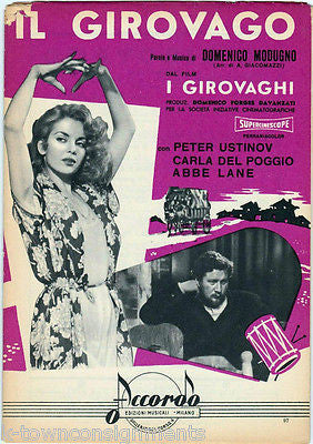 THE WANDERERS 'I GIROVAGHI' VINTAGE 1950s ITALIAN MOVIE SHEET MUSIC BOOK - K-townConsignments