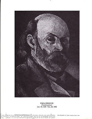 Paul Cezanne French Painter Vintage Portrait Gallery Poster Print - K-townConsignments