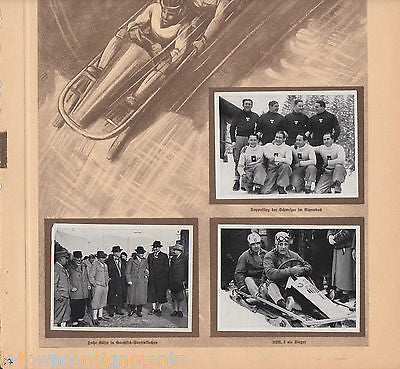BOBSLED SKI LUGE OLYMPICS 1936 PHOTO CARDS POSTER PRINT - K-townConsignments