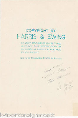 EMANUEL CELLER NEW YORK POLITICIAN VINTAGE AUTOGRAPH SIGNED HARRIS & EWING PHOTO - K-townConsignments