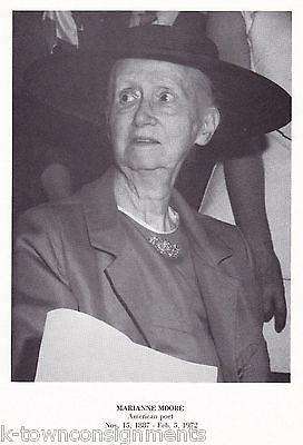 Marianne Moore American Poet Vintage Portrait Gallery Poster Photo Print - K-townConsignments