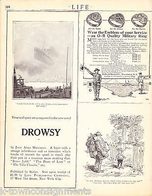 LIFE MAGAZINE CROSS DRESSING CARTOON ANTIQUE WWII APRIL 1918 - K-townConsignments