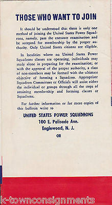 UNITED STATES POWER SQUADRONS VINTAGE BOATING PILOTS GRAPHIC SALES AD FLYER - K-townConsignments