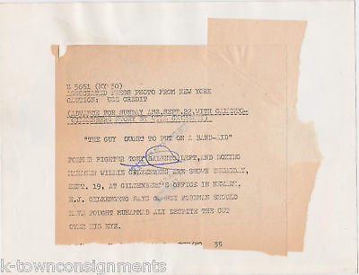 TONY GALENTO EARLY BOXER VINTAGE PRESS PHOTO 1935 - K-townConsignments