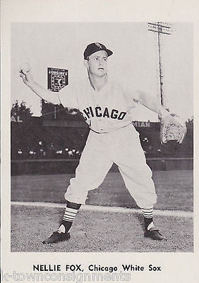 NELLIE FOX CHICAGO WHITE SOX MLB BASEBALL VINTAGE 1960s PHOTO CARD PRINT - K-townConsignments