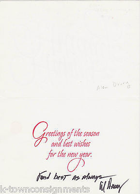 ALLEN DRURY PULITZER WINNING AUTHOR VINTAGE AUTOGRAPH SIGNED CHRISTMAS CARD - K-townConsignments