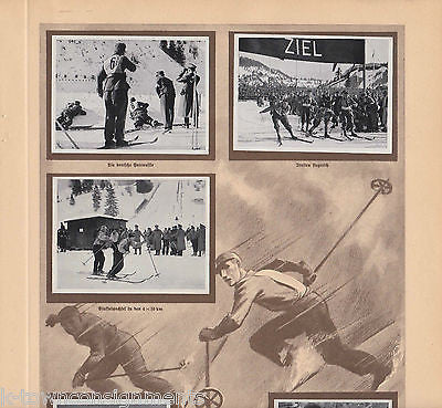 OLYMPIC SKIING EVENTS OLYMPICS 1936 PHOTO CARDS POSTER PRINT - K-townConsignments