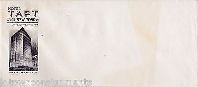 HOTEL TAFT 7th AVENUE NEW YORK CITY VINTAGE GRAPHIC ADVERTISING LETTERHEAD COVER - K-townConsignments