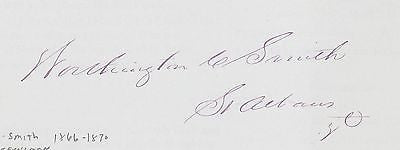 WORTHINGTON SMITH VERMONT CIVIL WAR CONGRESSMAN ANTIQUE AUTOGRAPH SIGNATURE - K-townConsignments