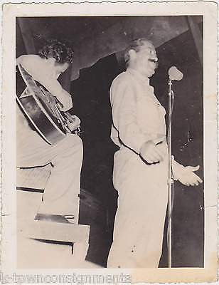 BOB HOPE FIRING GUNS DANCING ACTRESS & SINGER ON STAGE VINTAGE SNAPSHOT PHOTOS - K-townConsignments