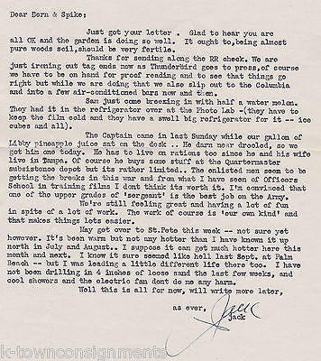 JACK BRYAN WWII CARTOONIST VINTAGE AUTOGRAPH SIGNED ARMY STATIONERY LETTER 1943 - K-townConsignments