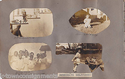 LITTLE RASCAL BOYS & GIRLS PLAYING ANTIQUE SNAPSHOT PHOTOS 1914 - K-townConsignments