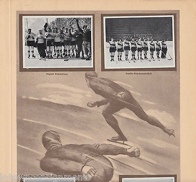 IVAR BALLANGRUD SPEED SKATING CHAMPION OLYMPICS 1936 PHOTO CARDS POSTER PRINT - K-townConsignments