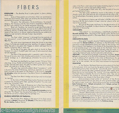 BRAZILIAN FIBERS FARMING VINTAGE GRAPHIC ADVERTISING FLYER WORLDS FAIR - K-townConsignments