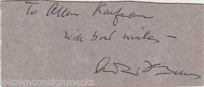 ARTHUR BURNS PRESIDENT NIXON ECONOMIST ADVISOR ORIGINAL AUTOGRAPH SIGNATURE - K-townConsignments