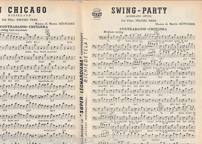 MISTER MARTIN SWING PARTY CHICAGO VINTAGE 1950s ITALIAN MOVIE SHEET MUSIC BOOK - K-townConsignments