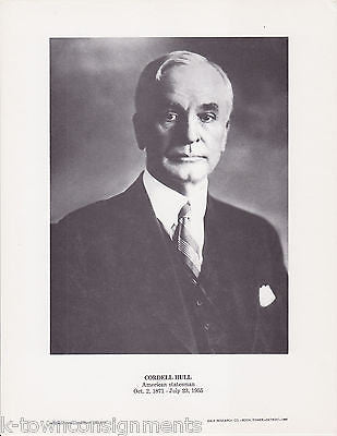 Cordell Hull American Statesman Vintage Portrait Gallery Poster Photo Print - K-townConsignments