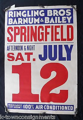 RINGLING BROS BARNUM & BAILEY CIRCUS LARGE GRAPHIC ADVERTISING CIRCUS POSTER - K-townConsignments