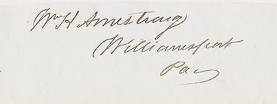 WILLIAM ARMSTRONG PENNSYLVANIA CIVIL WAR CONGRESSMAN ANTIQUE AUTOGRAPH SIGNATURE - K-townConsignments