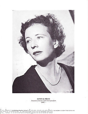 Agnes de Mille Choreographer Vintage Portrait Gallery Poster Photo Print - K-townConsignments