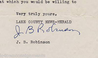 NEWS HERALD WILLOUGHBY OHIO VINTAGE 1950s SIGNED GRAPHIC AD STATIONERY LETTER - K-townConsignments