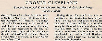 GROVER CLEVELAND STATUE OF LIBERTY GIFT VINTAGE GRAPHIC ILLUSTRATION PRINT - K-townConsignments