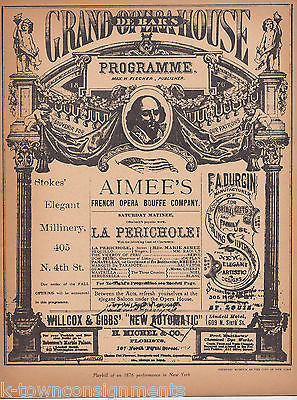 LA PERCICHOLE VINTAGE 1960s OPERA NEWS THEATRE PROGRAM MAGAZINE - K-townConsignments